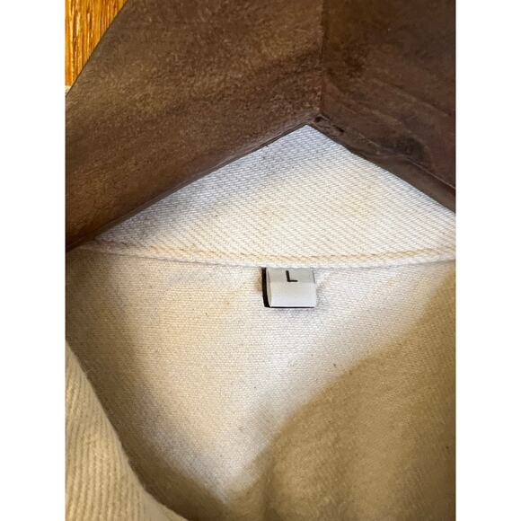 Cream Denim Jacket - Picture 2 of 5